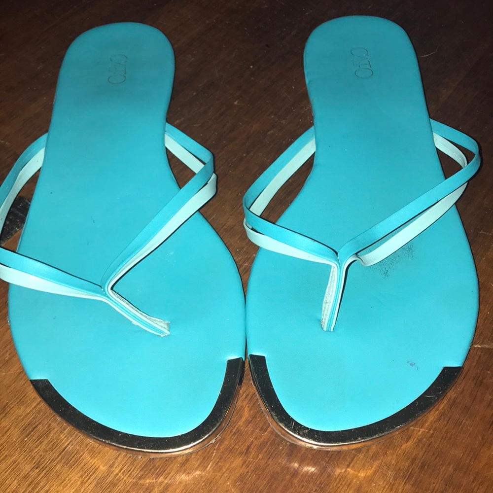 Teal sandal flip flop
